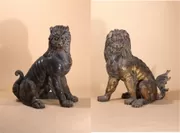 5．獅子・狛犬一対(重要文化財)  吉備津神社蔵