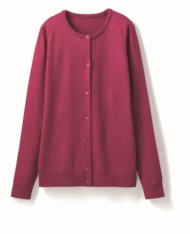 クルーネックニットカーディガン