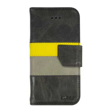 本革手帳型ケースグレー