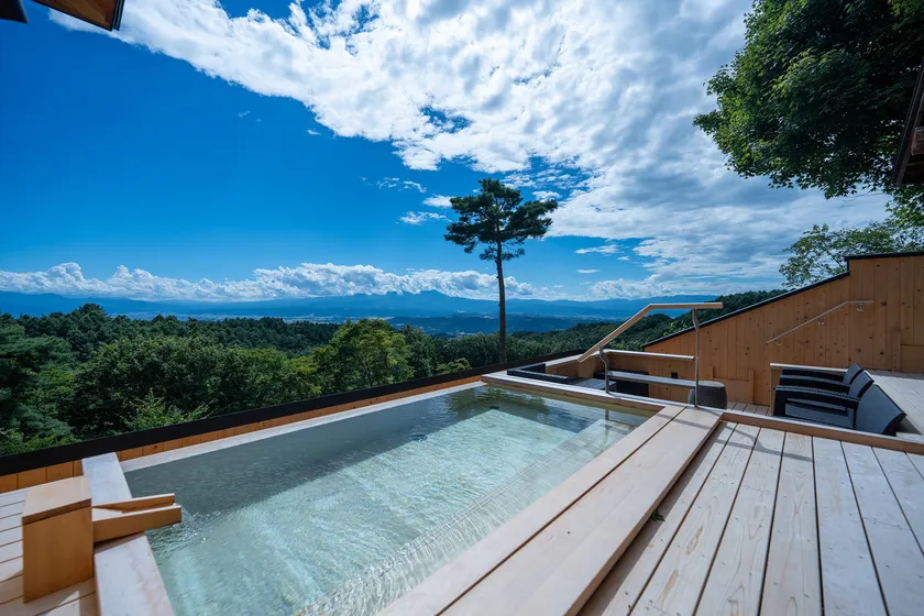 インフィニティ風呂で大自然を感じられます
