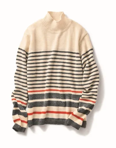 ベビーアルパカ　ハイネックプルオーバー