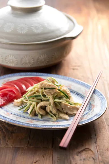 イベントで実演する棒々鶏