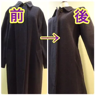 コートを今風なシルエットに