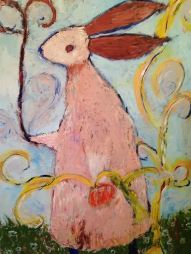 種をまくうさぎ