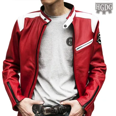 レザージャケット 着用