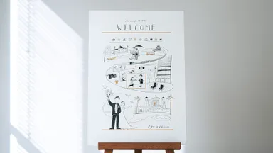 ウェルカムボードとの連携でオリジナリティアップ