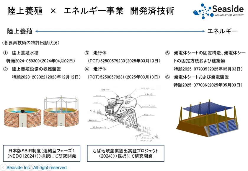 陸上養殖×エネルギー事業 開発済技術