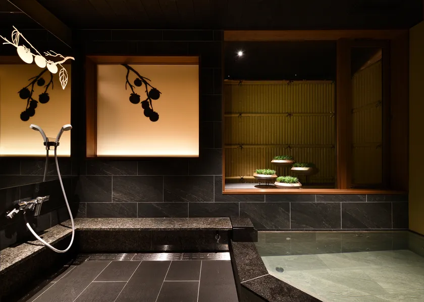 天然香住温泉の貸切風呂【山景】