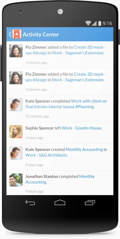 Wunderlist Dropbox - Android_Activity Center