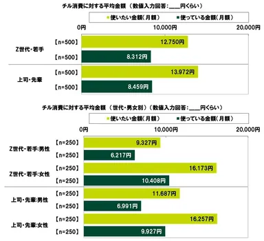 チル消費に対する平均金額