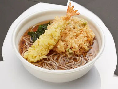 海老天＆桜海老かき揚げ蕎麦