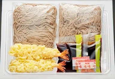 二八生蕎麦（温）海老天付き（２人前）