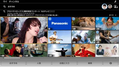 マイチャンネル機能により、個人を識別する画面表示例