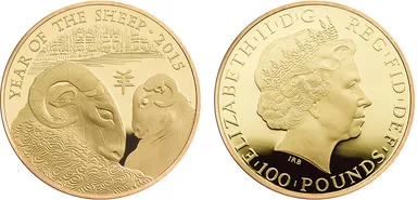 英国　100ポンド金貨