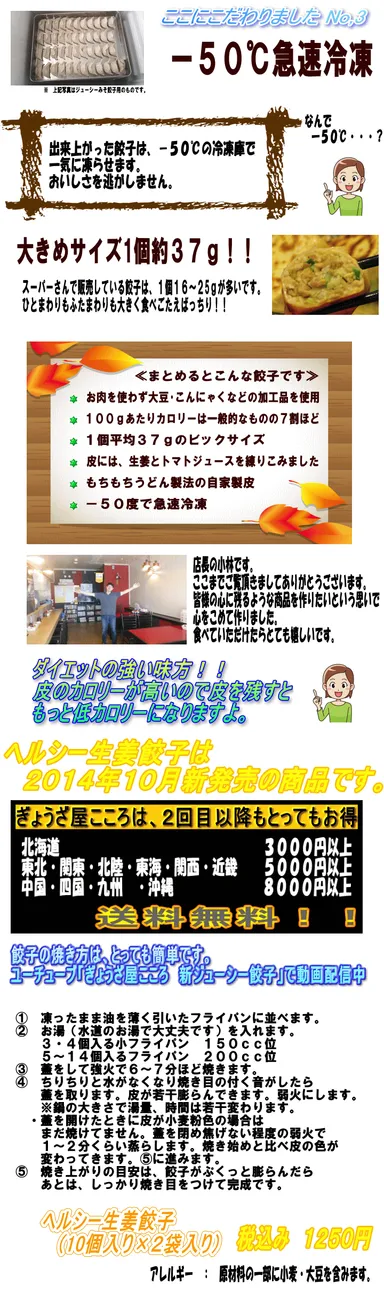 ヘルシー生姜餃子 2