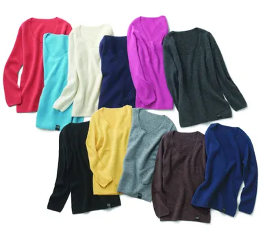 ホールガーメント カシミヤシルク「ヌワン」セーター 