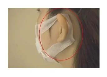 伸縮素材の耳かけ