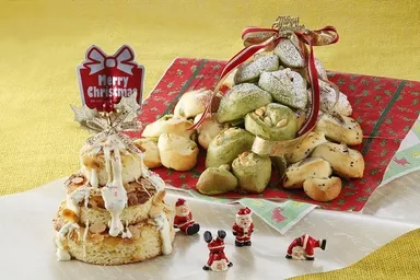 親子でパン作り2種類のクリスマスツリーパン