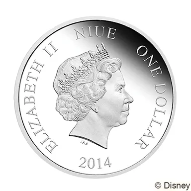 1ドルカラー銀貨エリザベス面