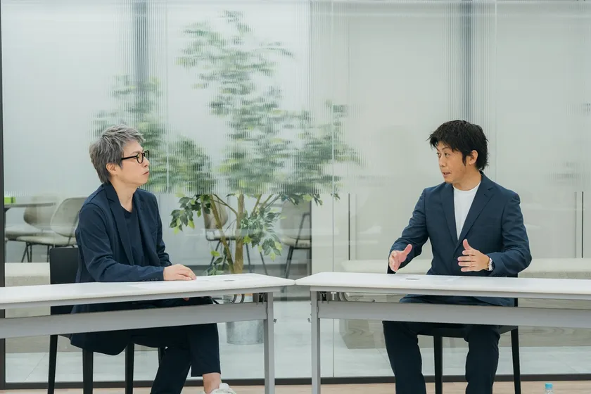 松下モータース 松下社長と田村淳 対面インタビュー写真