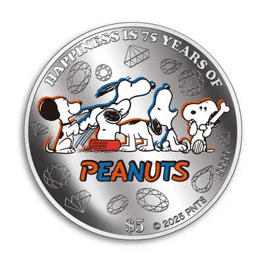 スヌーピー75周年銀貨