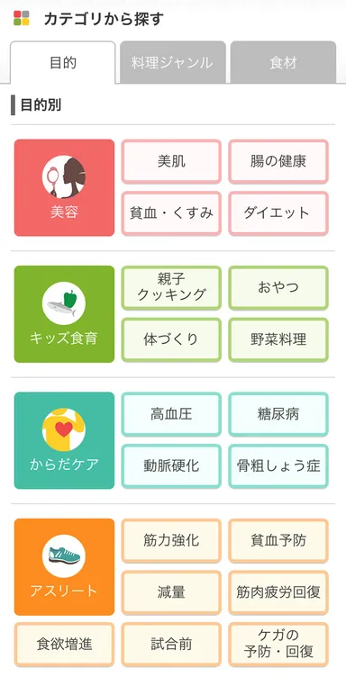 カテゴリから探す ページ