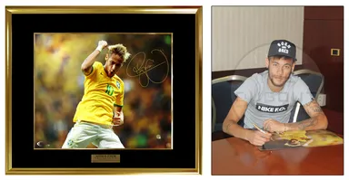 ネイマール直筆サイン入りブラジル代表グラフィックアート“THE WILL TO WIN”