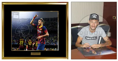 ネイマール直筆サイン入りバルセロナグラフィックアート“THE NEW AGE”