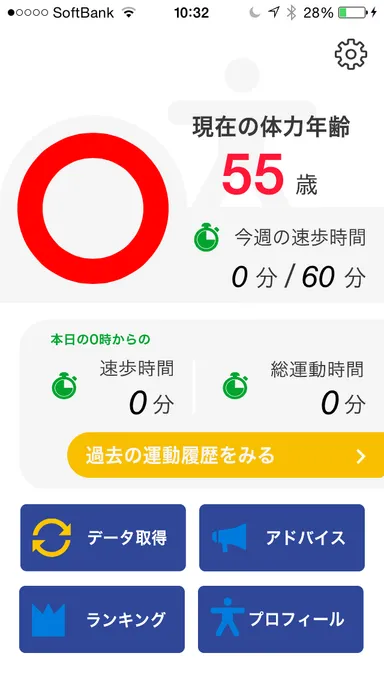 i-Walk Gym(R) 表示画面