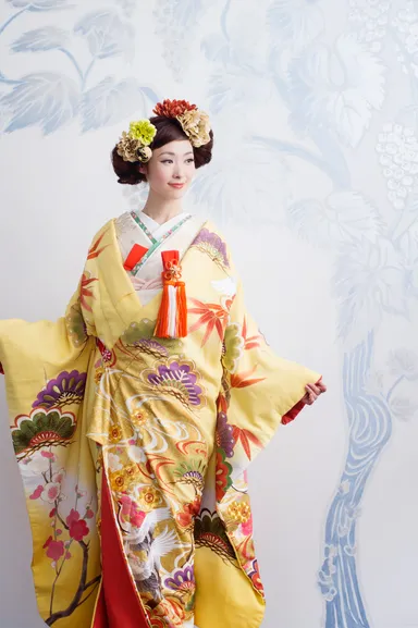 黄白山吹暈波に松竹梅