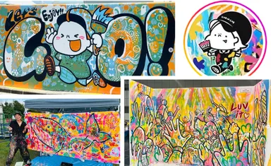 来場者参加型ライブペイント