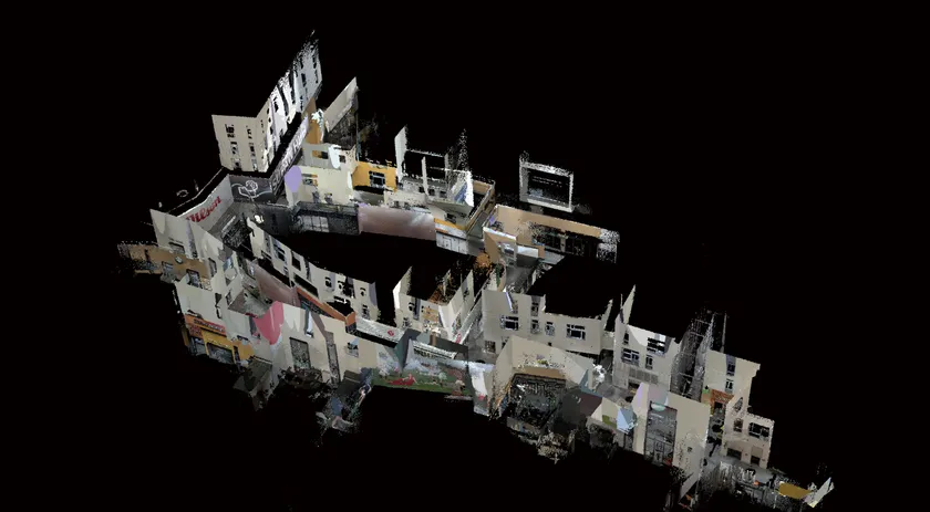 「HS-X1」により取得したカラー点群 2