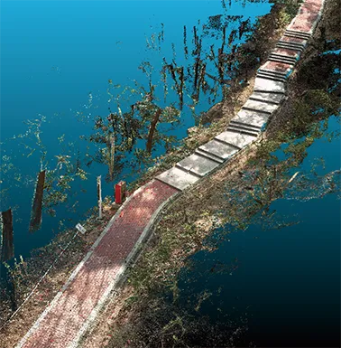 「HS-X1」により取得したカラー点群 1