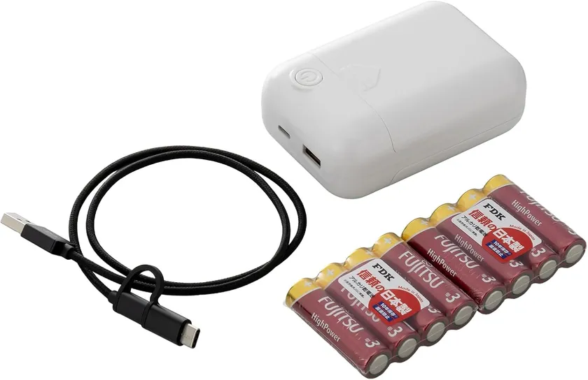 10年保存乾電池付き2ポート乾電池