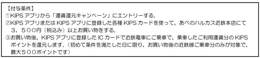 KIPSアプリ会員様限定！運賃還元キャンペーンを実施