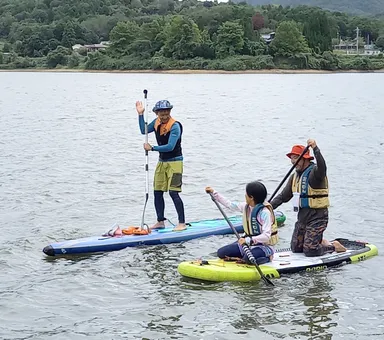 千丈寺湖でSUP体験