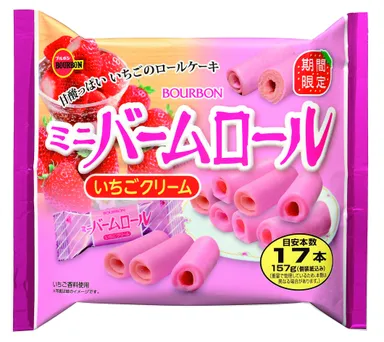 157gミニバームロールいちごクリーム