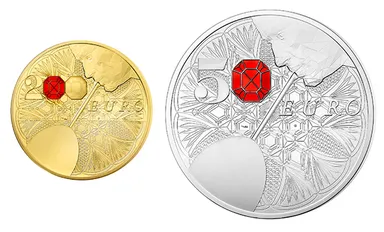 200ユーロ金貨、50ユーロ銀貨