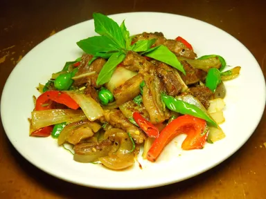 ヤギレモングラス炒め