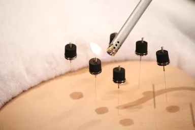 鍼と灸の複合技“灸頭鍼”