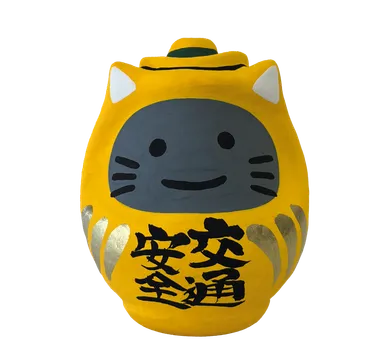 交通安全ハットにゃんダルマ