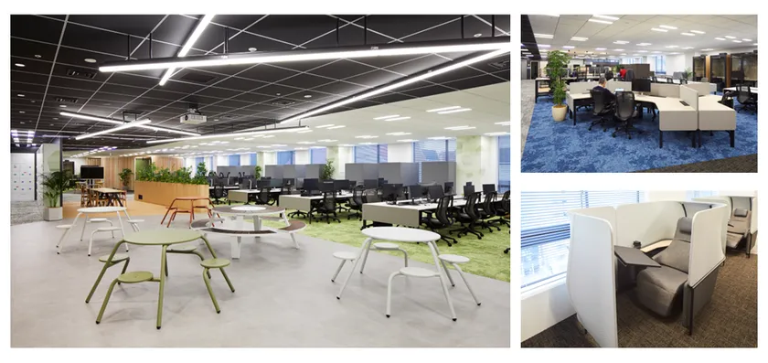 業務や状況に応じて選べる執務場所