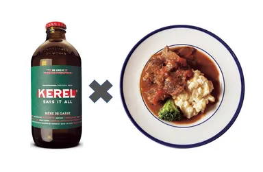 ケレル×牛肉のビール煮込み