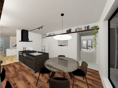 3つの異なるテイストのインテリアで魅せるLDK