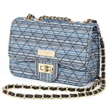 京織マトラッセ バッグ(ブルー)1