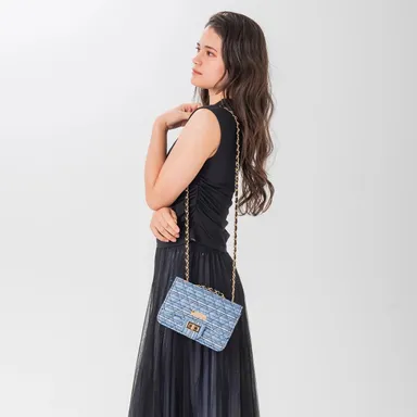 京織マトラッセ バッグ(ブルー)2