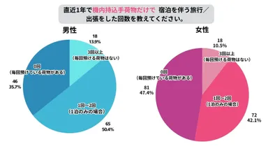 機内持込手荷物だけの回数