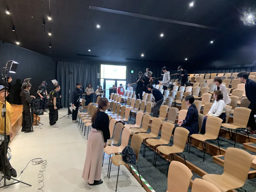 HAKKOホールでの撮影風景