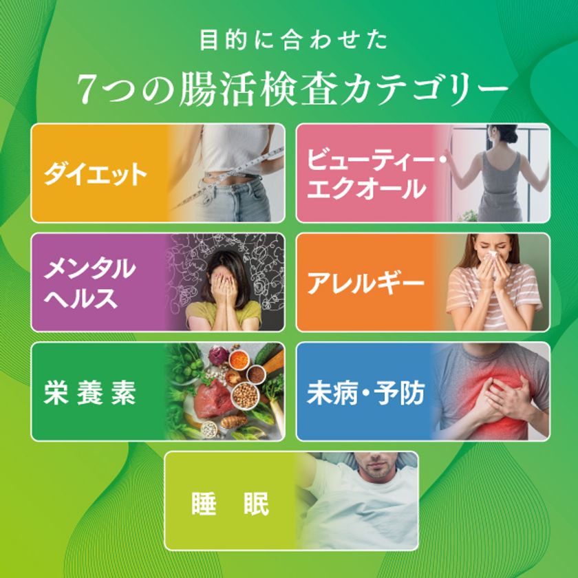 不調やお悩み解決のヒントを提示する豊富な7つのカテゴリー