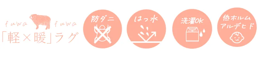 ふわふわヘリンボンラグの主な機能